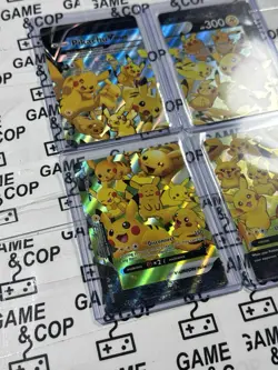 POKEMON! Pikachu V-Union SwSH Black Star Promo Set of 4 NM - TOP LOADER - Image 2
