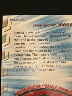 Pokemon Team Rocket Jesse Foil Series 2 #HV2 TV Animation Edition 2000 NM - Image 4
