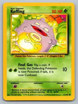 Pokemon TCG Base Set Koffing #51 - Image 1