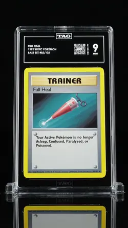 1999 POKEMON GAME BASE SET UNLIMITED- FULL HEAL #82/102 - TAG 9 - Image 1