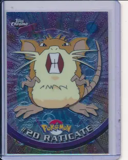 2000 TOPPS CHROME POKEMON T.V. #20 RATICATE - Image 1