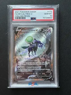 Pokemon Chilling Reign Shadow Rider Calyrex V 172/198 PSA 10 Gem Mint Alt Art - Image 1