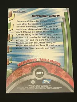 Pokemon Officer Jenny Foil Topps Series 3 #HV17 TV Animation Edition 2000 LP - Image 2