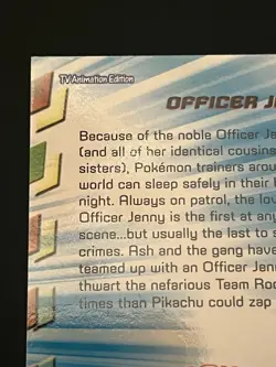 Pokemon Officer Jenny Foil Topps Series 3 #HV17 TV Animation Edition 2000 LP - Image 4