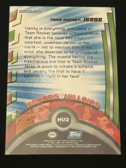 Pokemon Team Rocket Jesse Foil Topps Series 2 #HV2 TV Animation Edition NM/M - Image 2