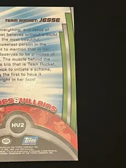 Pokemon Team Rocket Jesse Foil Topps Series 2 #HV2 TV Animation Edition NM/M - Image 4