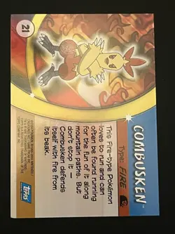 Pokemon Combusken Foil Topps Advanced Challenge 2003 #21 NM - Image 2