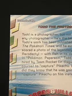 Pokemon Todd Foil Topps Series 2 #HV3 TV Animation Edition 2000 NM - Image 4