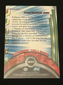 Pokemon Professor Oak Foil Topps Series 3 #HV12 TV Animation Edition 2000 NM - Image 2