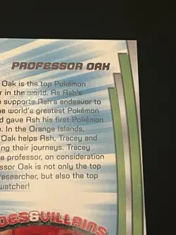 Pokemon Professor Oak Foil Topps Series 3 #HV12 TV Animation Edition 2000 NM - Image 5