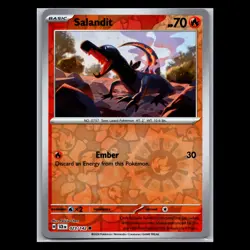 Salandit 023/142 Reverse Holo Common - Stellar Crown Pokemon Card - Image 1