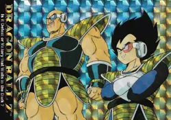 1996 Dragon Ball Z DBZ Card #08 Vegeta and Nappa HOLO FOIL JPP/Amada TCG MP - Image 1