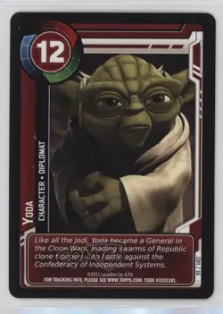 2011 Star Wars: Clone Wars Adventures Trading Card Game Yoda #91 - Image 1