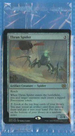 MTG: PreRelease Promo: The Brothers' War: Thran Spider: FOIL: STILL SEALED - Image 1