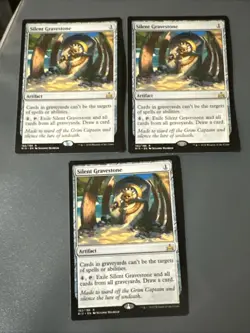 Silent Gravestone X3 Rivals Of Ixalan NM Condition See Pics Front Back MTG - Image 1