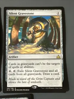 Silent Gravestone X3 Rivals Of Ixalan NM Condition See Pics Front Back MTG - Image 3