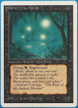 Will-o'-the-Wisp Unlimited HEAVILY PLD Black Rare MTG CARD (ID# 505940) ABUGames - Image 1