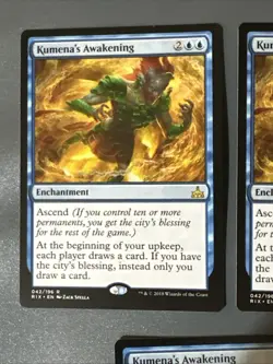 Kumena’s Awakening X3 Rivals Of Ixalan NM Condition See Pics Front Back MTG - Image 4