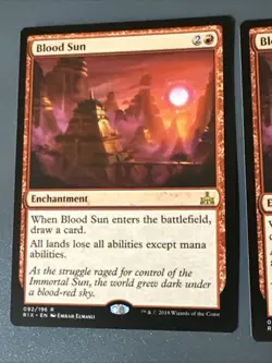 Blood Sun X2 Rivals Of Ixalan NM Condition See Pics Front Back MTG - Image 3