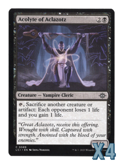MTG-NM Playset(X4)-Acolyte of Aclazotz-89-The Lost Caverns of Ixalan - Image 1