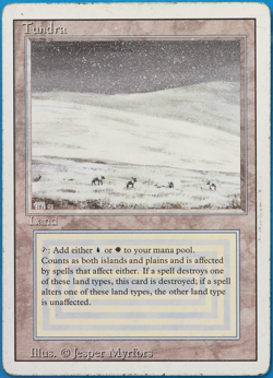 Tundra Revised HEAVILY PLD (Dual Land Reserved List MTG Card) (505929) ABUGames - Image 1