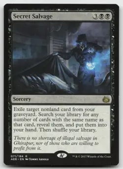 MTG Secret Salvage R Aether Revolt 71 LP - Image 1