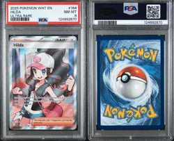 2025 Pokemon HILDA 164/86 SV: White Flare EN Ultra Rare Full Art NM-MT PSA 8 - Image 1