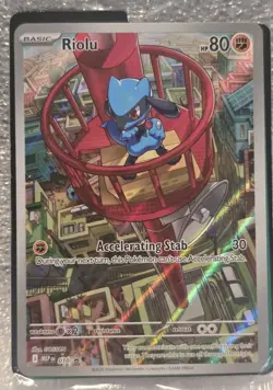 Pokemon Mega Evolution Riolu Black Star Promo Sealed #010 - Image 2