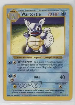 Wartortle Shadowless Pokemon Base Set #42 1999 - Image 1