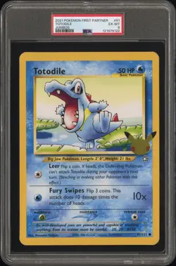 2021 POKEMON FIRST PARTNER JUMBOS #81 TOTODILE PSA 6 - Image 1
