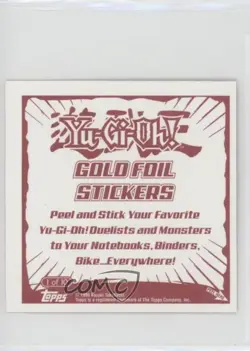 Magician Of Black Chaos Topps YuGiOh Sticker Collection Gold Foil #1 2002 - Image 2