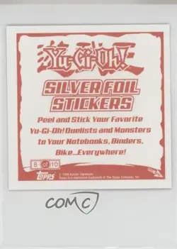 Time Wizard Topps YuGiOh Sticker Collection Silver Foil #8 2002 - Image 2