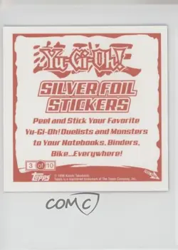 Gaia The Fierce Knight Topps YuGiOh Sticker Collection Silver Foil #3 2002 - Image 2