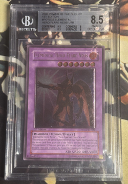 Yugioh: Elemental Hero Flare Neos - POTD-EN032 Ultimate Rare 1st Edition BGS 8.5 - Image 1