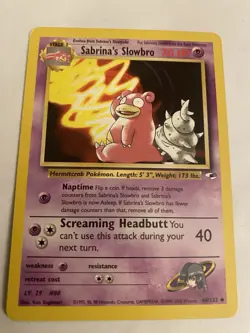 Pokemon Gym Heroes 60/132 Card - Sabrina's Slowbro LP - Image 1