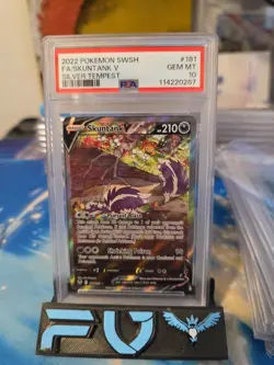 PSA 10 Skuntank V 181/195 SWSH Silver Tempest FA Alternate Art Pokemon Card - Image 1