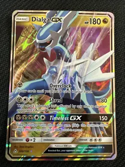 Dialga GX 100/156 Ultra Prism Ultra Rare Holo Pokemon Card NM - Image 1