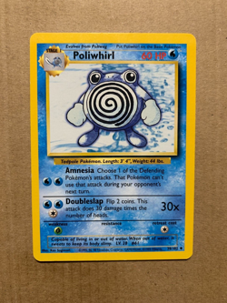Poliwhirl 38/102 Base Set - Uncommon Pokemon Card - EXCELLENT - Image 1