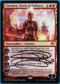 Chandra, Torch of Defiance FOIL Kaladesh NM SIGNED CARD (505133) ABUGames - Image 1