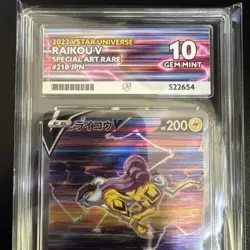 ACE 10 Raikou V 218/172 SAR Japanese Pokemon Card VSTAR Universe GEM MINT - Image 3