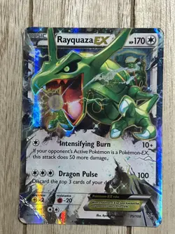 Rayquaza EX 75/108 Ultra Holo Rare XY Roaring Skies Pokemon Card - Image 1