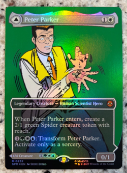 Magic The Gathering MTG Peter Parker (0232) (Borderless) - Marvel's Spider-Man - Image 1