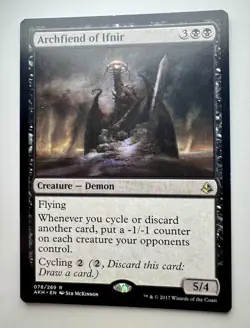 MTG Magic the Gathering Archfiend of Ifnir (78/347) Amonkhet LP - Image 1