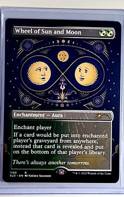 2022 MTG Magic the Gathering SLD Secret Lair Borderless Wheel of Sun and Moon - Image 1