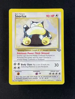 Snorlax 27/64 Non Holo Rare Jungle Pokemon TCG - Image 1