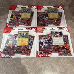 Pokemon Destined Rivals 3 Pack Blister Lot of 4 - Kangaskhan & Zebstrika - Image 1