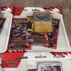 Pokemon Destined Rivals 3 Pack Blister Lot of 4 - Kangaskhan & Zebstrika - Image 5