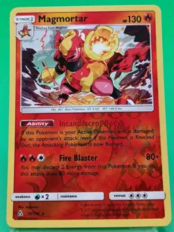 Magmortar 19/156 - SM Ultra Prism Pokemon Reverse Holo Foil Rare - Image 1