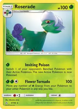 Roserade 5/156 Rare SM - Ultra Prism Pokemon TCG - Image 1