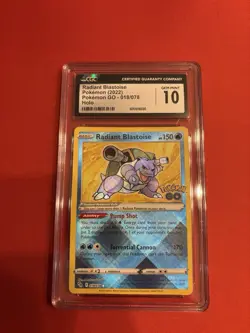 Radiant Blastoise 018/078 Pokemon GO Holo CGC 10 Gem Mint - Image 1